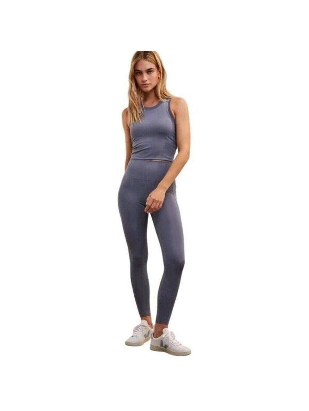 Z Supply Good Form Rib 7/8 High Waist Activewear Leggins Women Size XS